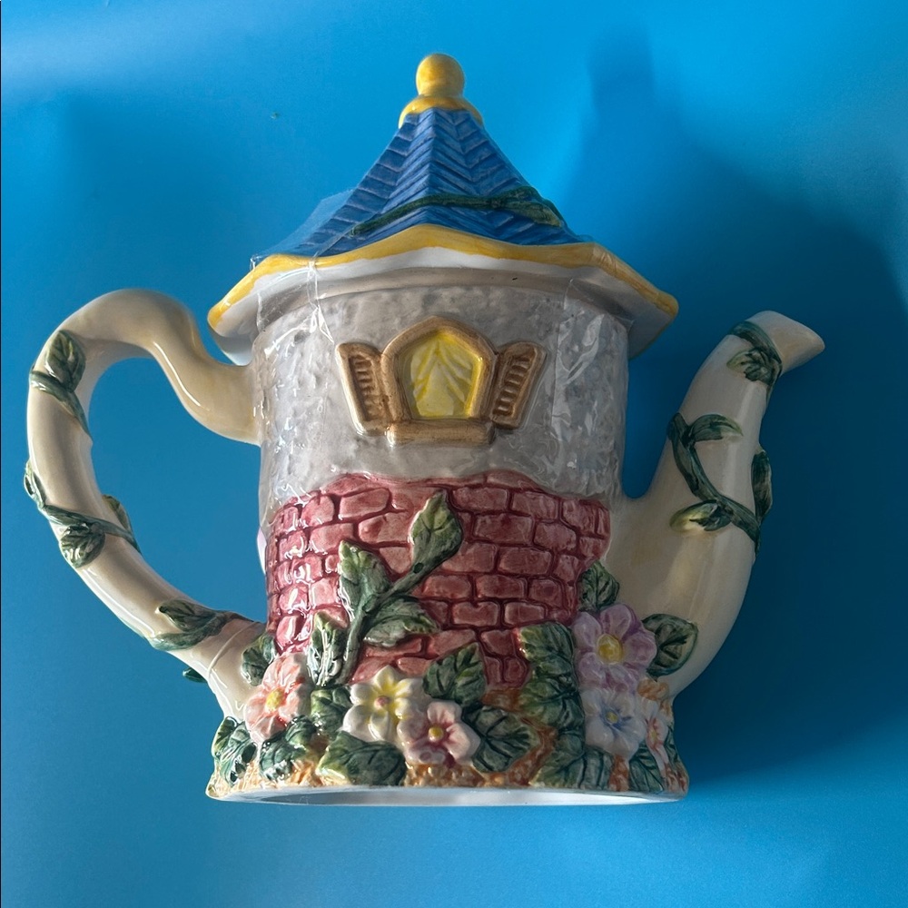 Charming Cottage Teapot with Floral Accents - Picture 13 of 13